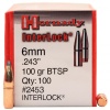 Пуля 6 мм .243 100 гр (6,48 г) Hornady® InterLock® BTSP