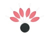 Шарики плавающие SUNSET Blister Float Oval Phospho Rose уп. 6 шт