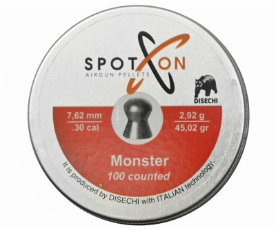 Пульки пневматические SPOTON MONSTER 7,62 мм 2,92 г уп. 100 шт