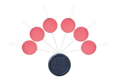 Шарики плавающие SUNSET Blister Float Round Pink уп. 6 шт