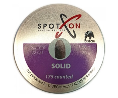 Пульки пневматические SPOTON SOLID 5,5 мм 1,68 г уп. 175 шт